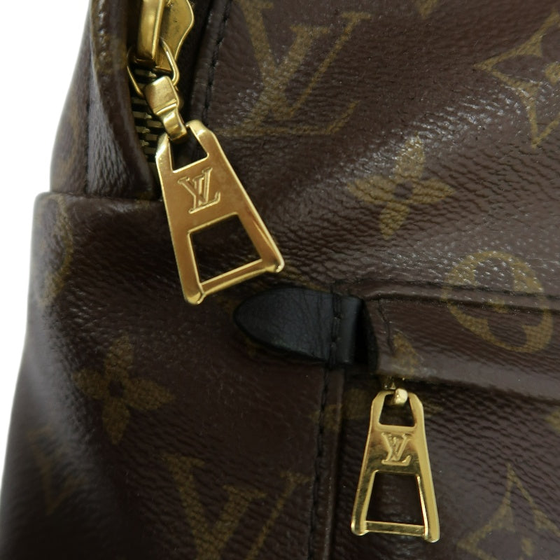LOUIS VUITTON Monogram Palm Springs Pvc Backpack Brown Gold Hardware