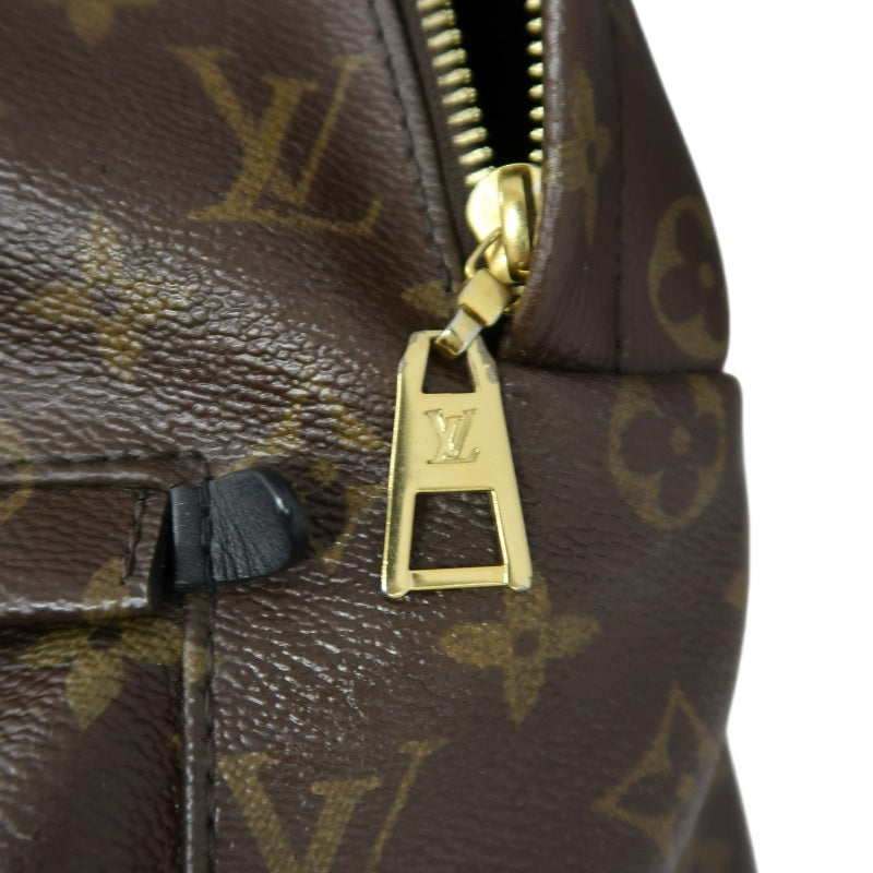 LOUIS VUITTON Monogram Palm Springs Pvc Backpack Brown Gold Hardware
