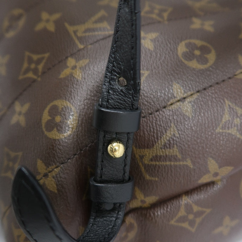 LOUIS VUITTON Monogram Palm Springs Pvc Backpack Brown Gold Hardware