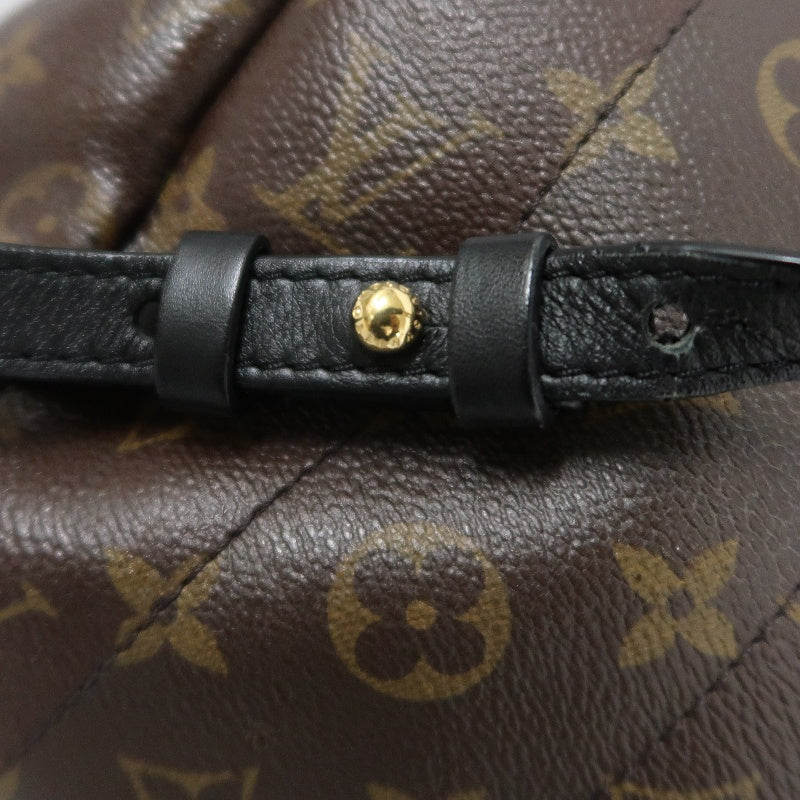 LOUIS VUITTON Monogram Palm Springs Pvc Backpack Brown Gold Hardware