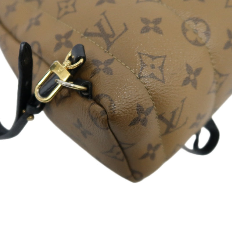 LOUIS VUITTON Reverse Monogram Palm Springs Pvc Backpack Brown Yellow Gold Hardware