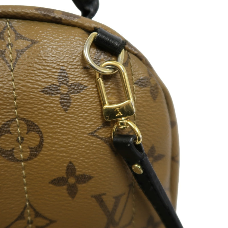 LOUIS VUITTON Reverse Monogram Palm Springs Pvc Backpack Brown Yellow Gold Hardware