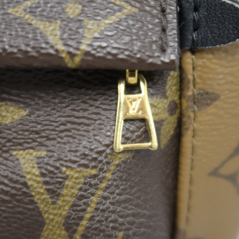 LOUIS VUITTON Reverse Monogram Palm Springs Pvc Backpack Brown Yellow Gold Hardware