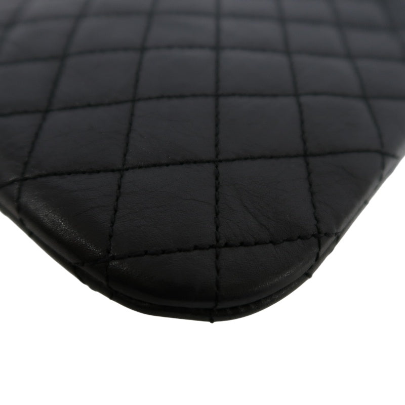 CHANEL Matelasse Lambskin Shoulder Bag Black