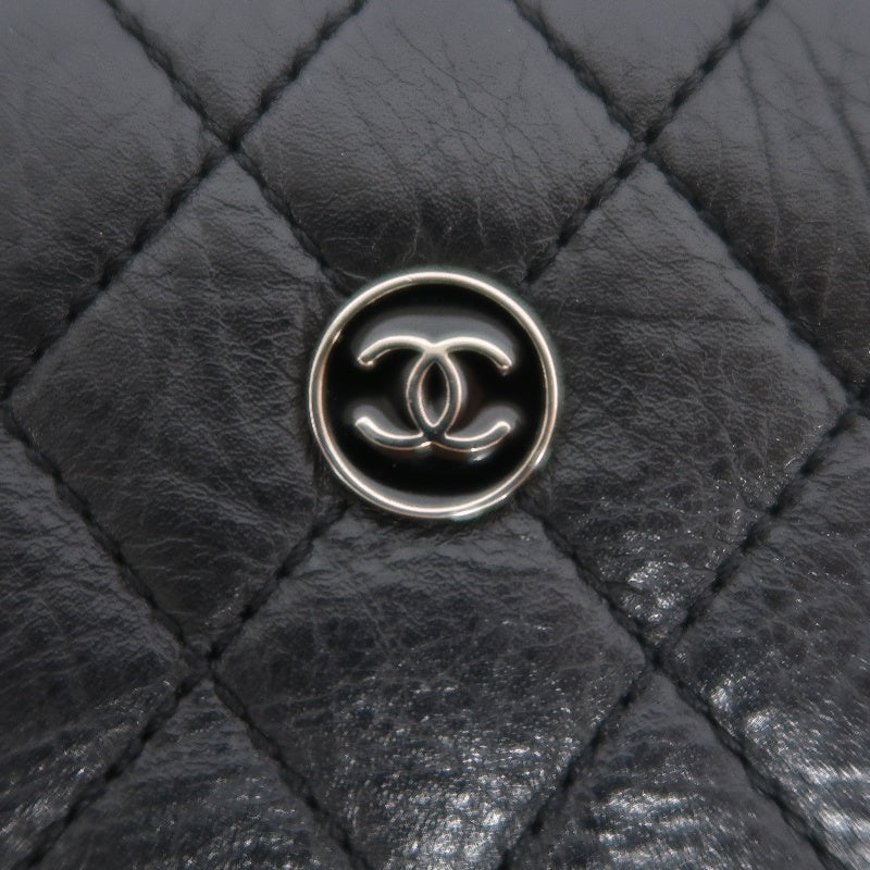 CHANEL Matelasse Lambskin Shoulder Bag Black