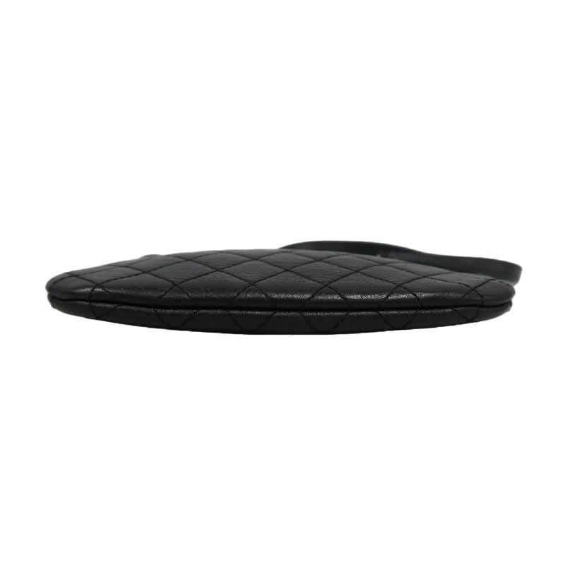 CHANEL Matelasse Lambskin Shoulder Bag Black