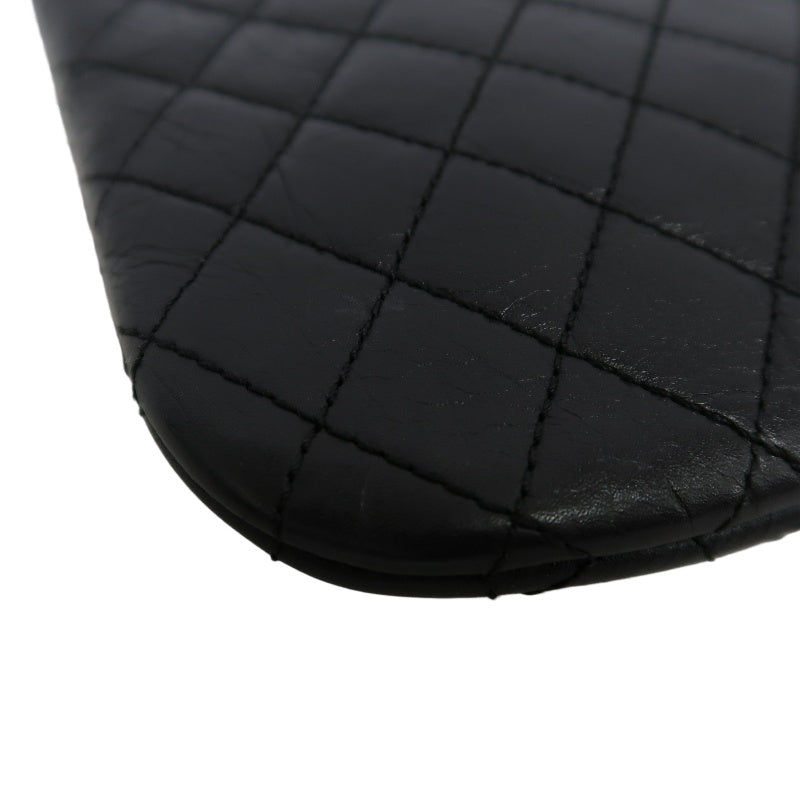 CHANEL Matelasse Lambskin Shoulder Bag Black