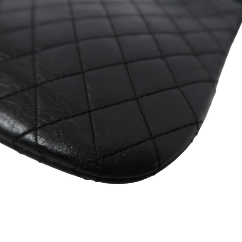 CHANEL Matelasse Lambskin Shoulder Bag Black