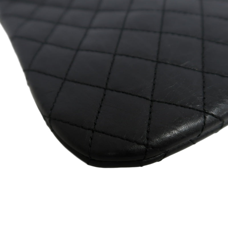 CHANEL Matelasse Lambskin Shoulder Bag Black