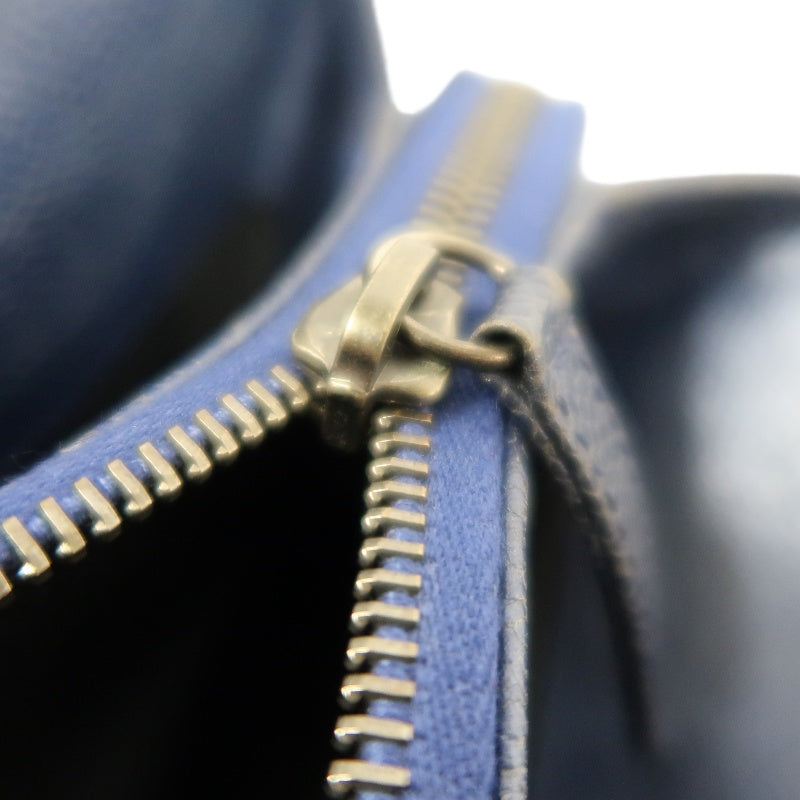 CHANEL Matelasse Calfskin Tote Shoulder Bag Navy Blue Silver Hardware