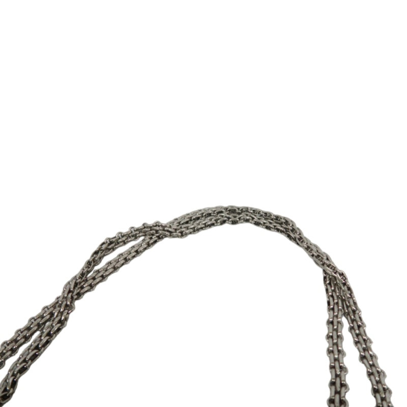 CHANEL 2.55 Canvas Shoulder Bag Black Silver Hardware