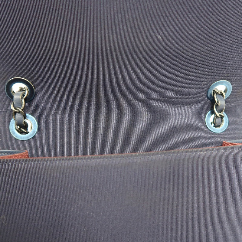 CHANEL Matelasse Lambskin Shoulder Bag Blue Silver Hardware