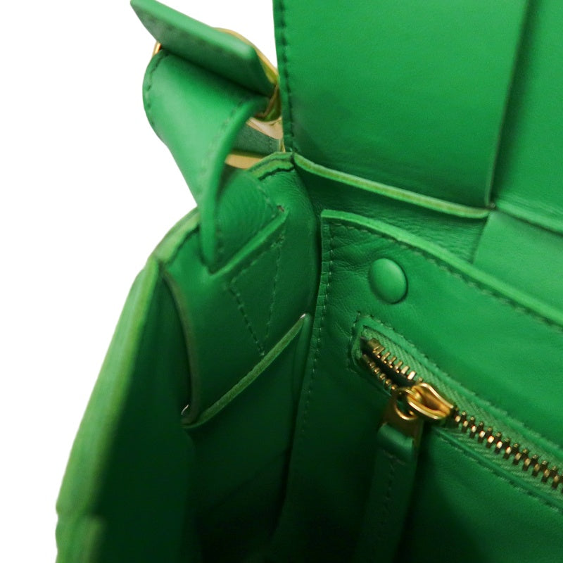 BOTTEGA VENETA Intreccio Cassette Calfskin Shoulder Bag Green