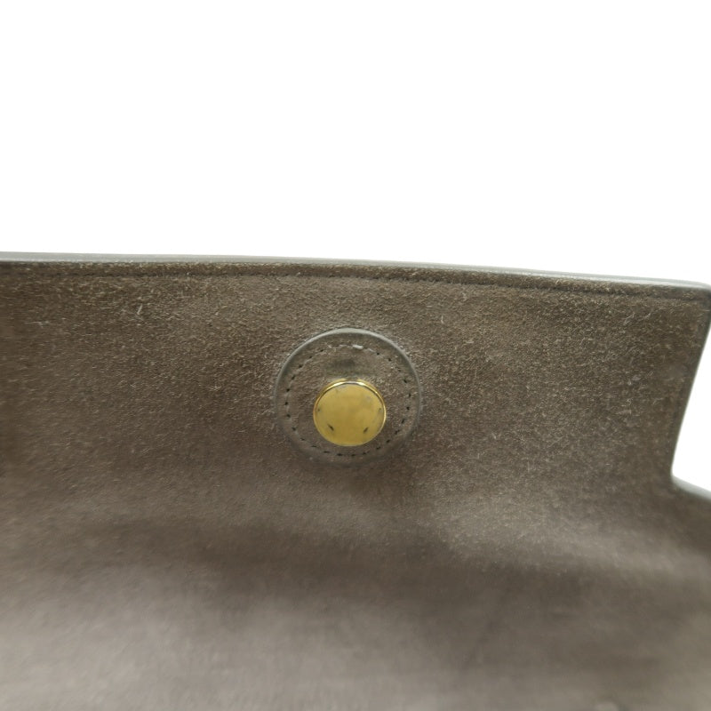 CELINE Calfskin Handbag, Grey, Gold Hardware, Includes Shoulder Strap