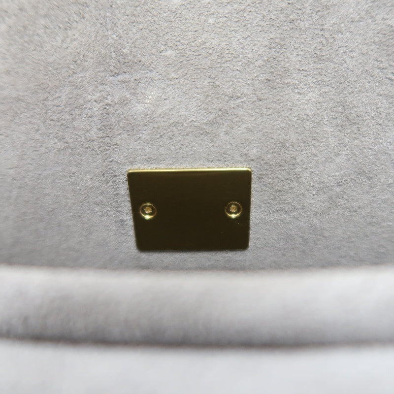 CELINE Calfskin Handbag, Grey, Gold Hardware, Includes Shoulder Strap