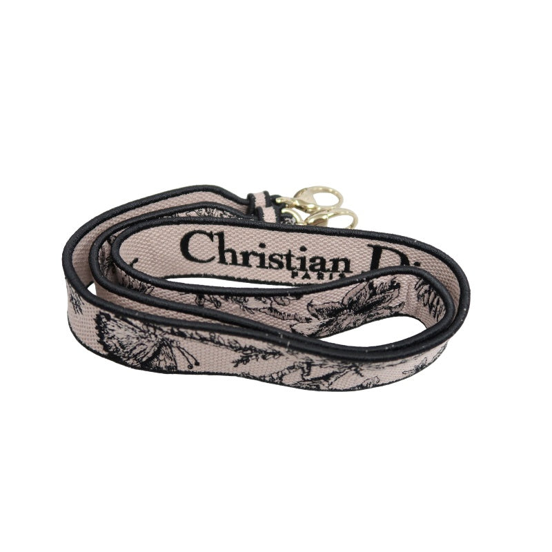 DIOR Monogram Lady Dior Canvas Handbag Off-white With Shoulder Strap