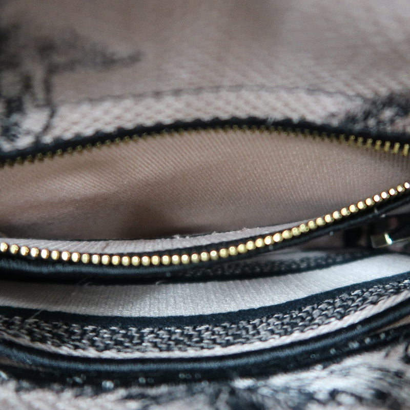 DIOR Monogram Lady Dior Canvas Handbag Off-white With Shoulder Strap
