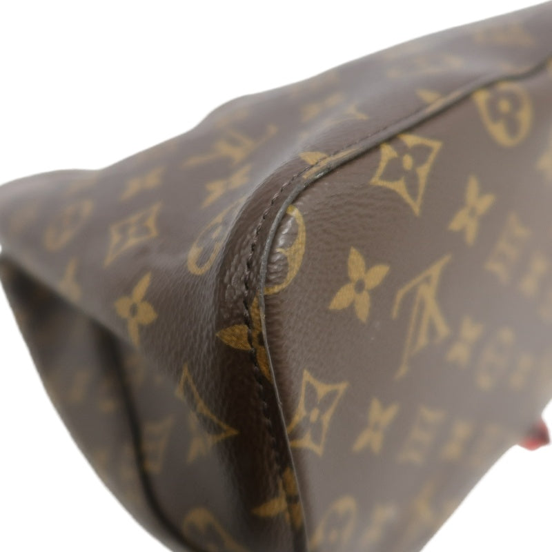 LOUIS VUITTON NeoNoe Monogram Drawstring Bucket Shoulder Bag Brown Red PVC
