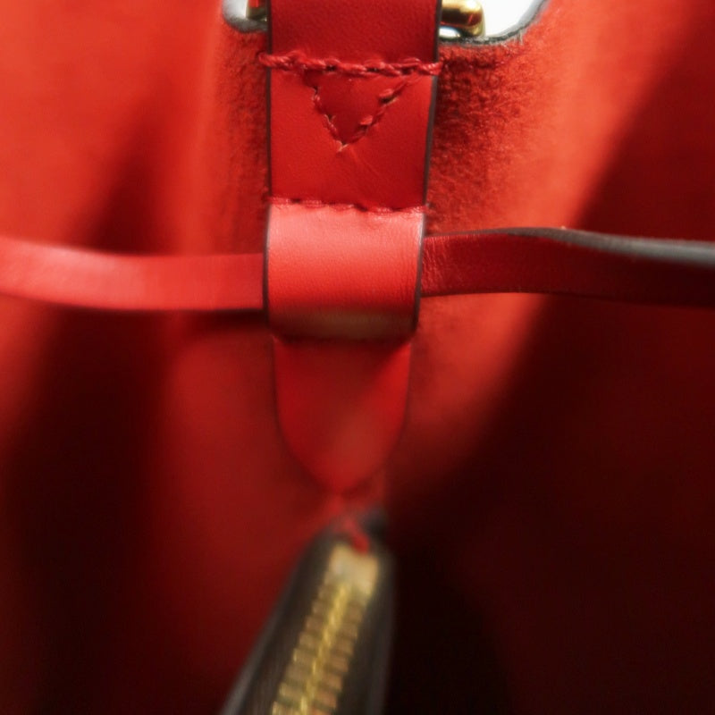 LOUIS VUITTON NeoNoe Monogram Drawstring Bucket Shoulder Bag Brown Red PVC