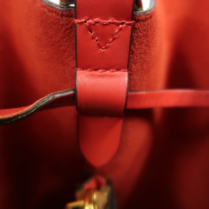 LOUIS VUITTON NeoNoe Monogram Drawstring Bucket Shoulder Bag Brown Red PVC