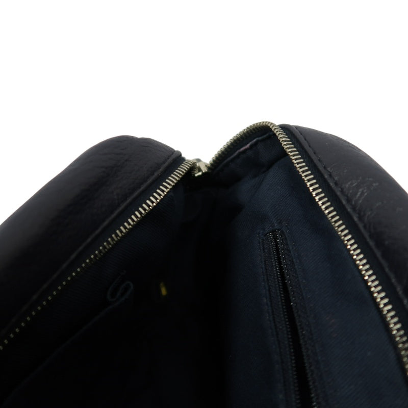 CHANEL Classic Flap CF Goatskin Leather Shoulder Bag Black Gold-Tone Hardware