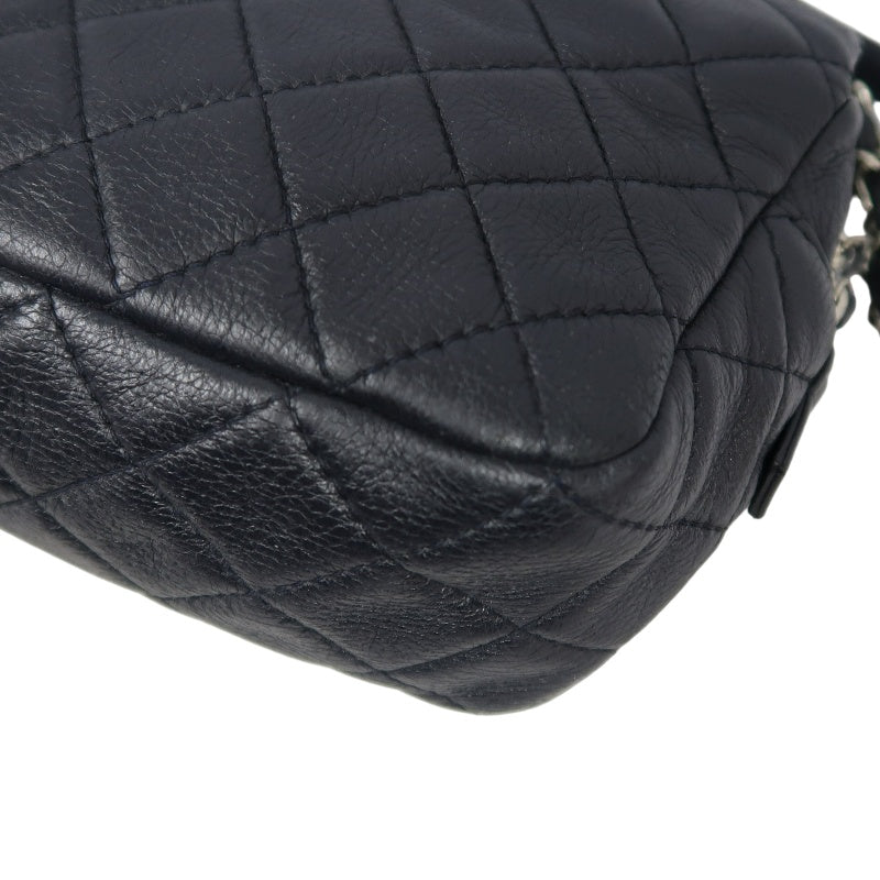 CHANEL Classic Flap CF Goatskin Leather Shoulder Bag Black Gold-Tone Hardware