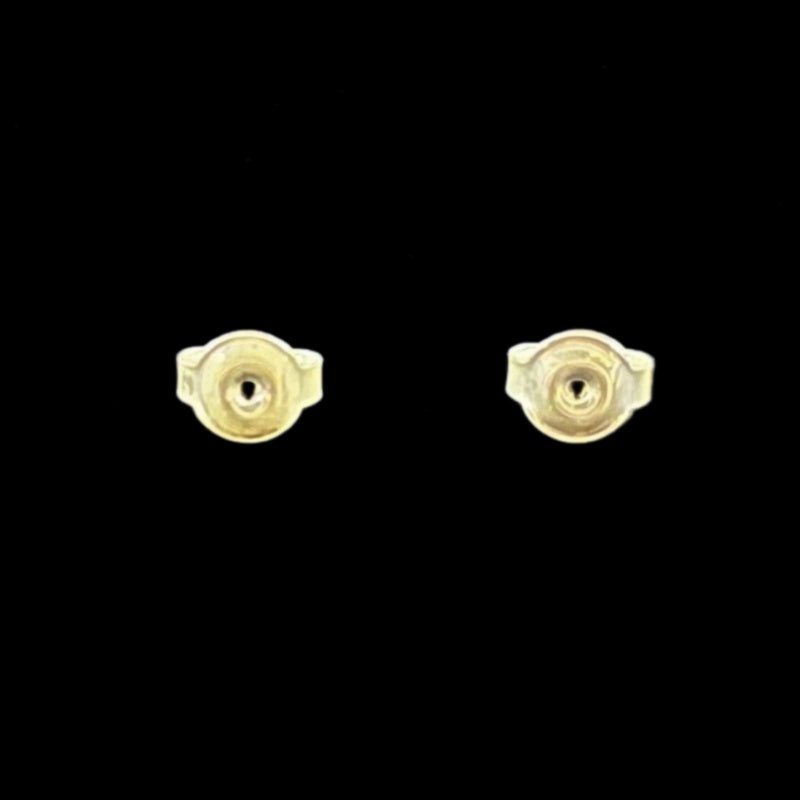 CHANEL Coco Mark Logo Earrings Accessory Silver Metal Double C Stud Pair Stamped Box