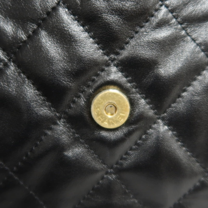 CHANEL 25 Calfskin Hobo Bag Black Gold-Tone Hardware