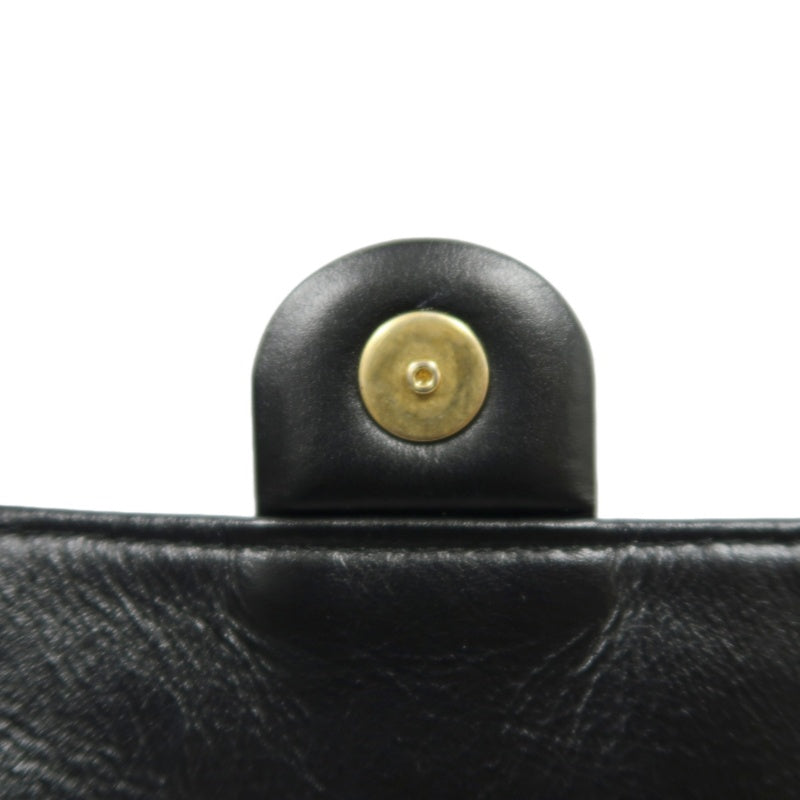 CHANEL 25 Calfskin Hobo Bag Black Gold-Tone Hardware