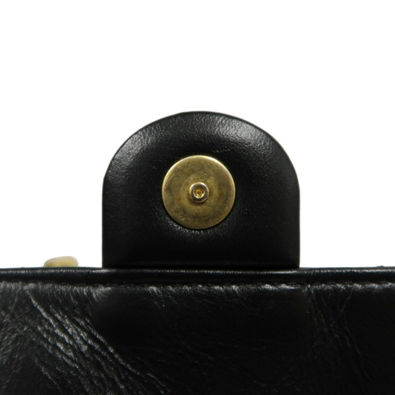 CHANEL 25 Calfskin Hobo Bag Black Gold-Tone Hardware