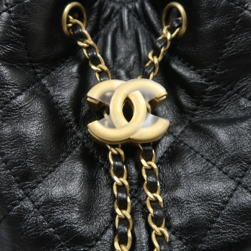 CHANEL 25 Calfskin Hobo Bag Black Gold-Tone Hardware