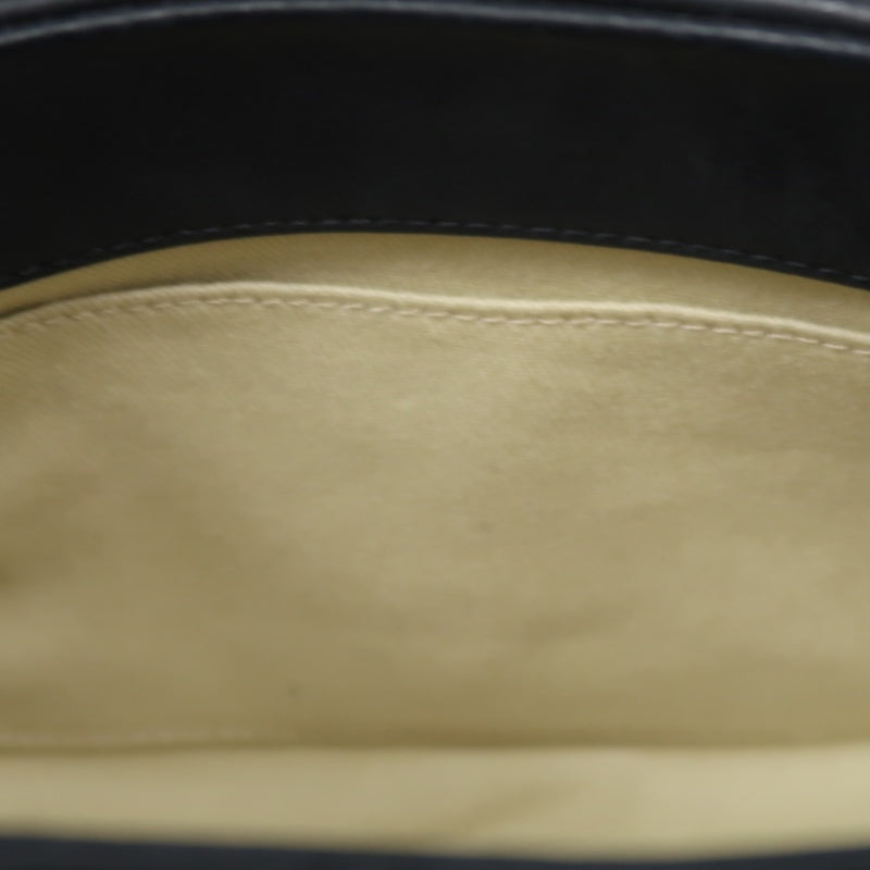 CHANEL Matelassé Calfskin Shoulder Bag Black Gold-Tone Hardware