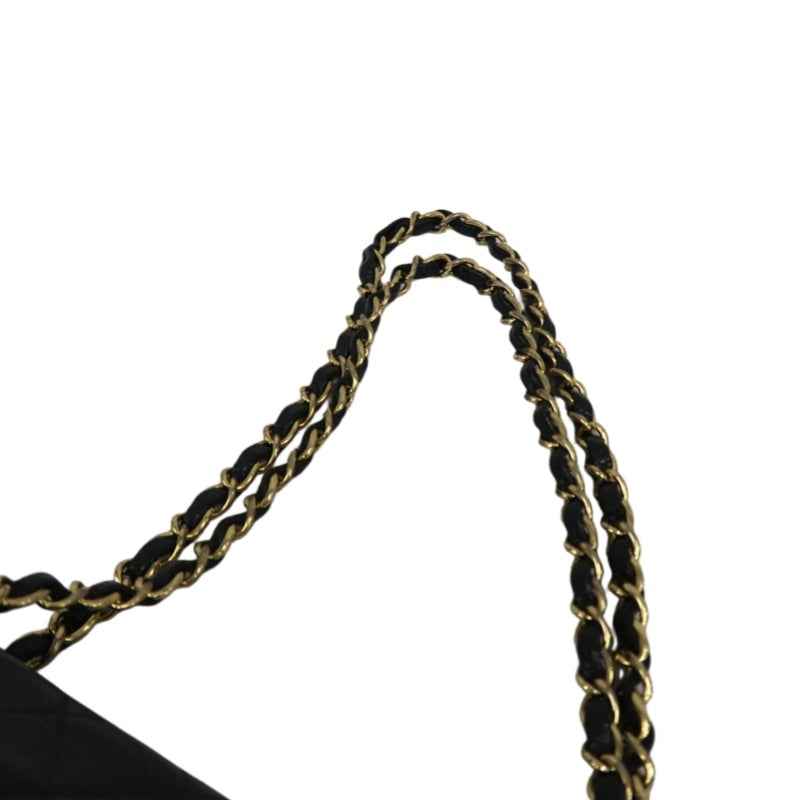 CHANEL Matelassé CF Caviar Skin Shoulder Bag Black Gold-Tone Hardware