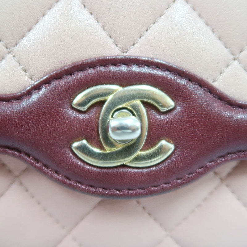 CHANEL Matelasse Lambskin Shoulder Bag Pink Gold-Tone Hardware Paris Limited Edition