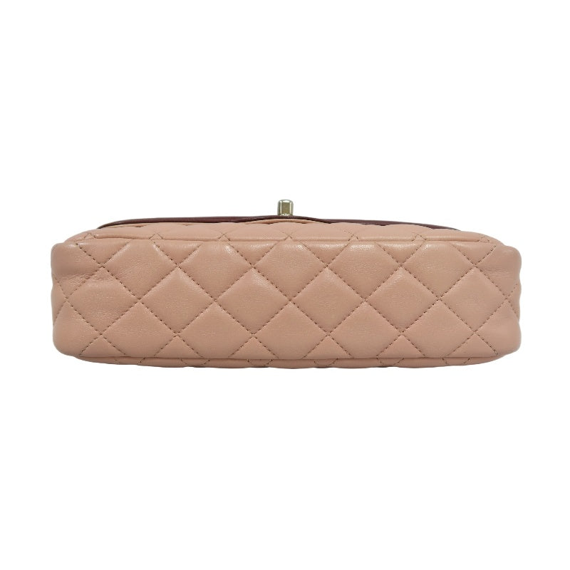 CHANEL Matelasse Lambskin Shoulder Bag Pink Gold-Tone Hardware Paris Limited Edition
