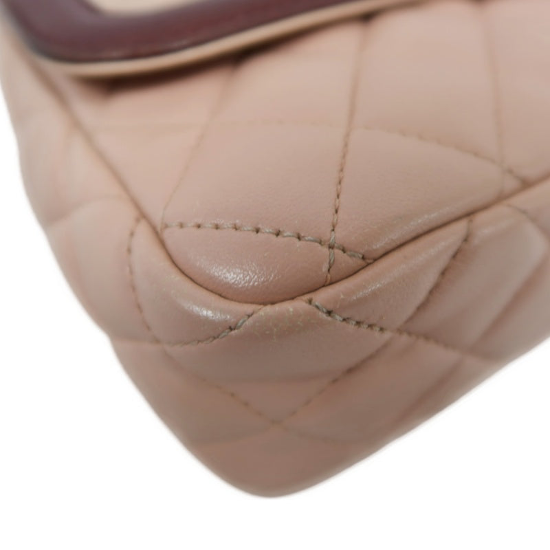 CHANEL Matelasse Lambskin Shoulder Bag Pink Gold-Tone Hardware Paris Limited Edition
