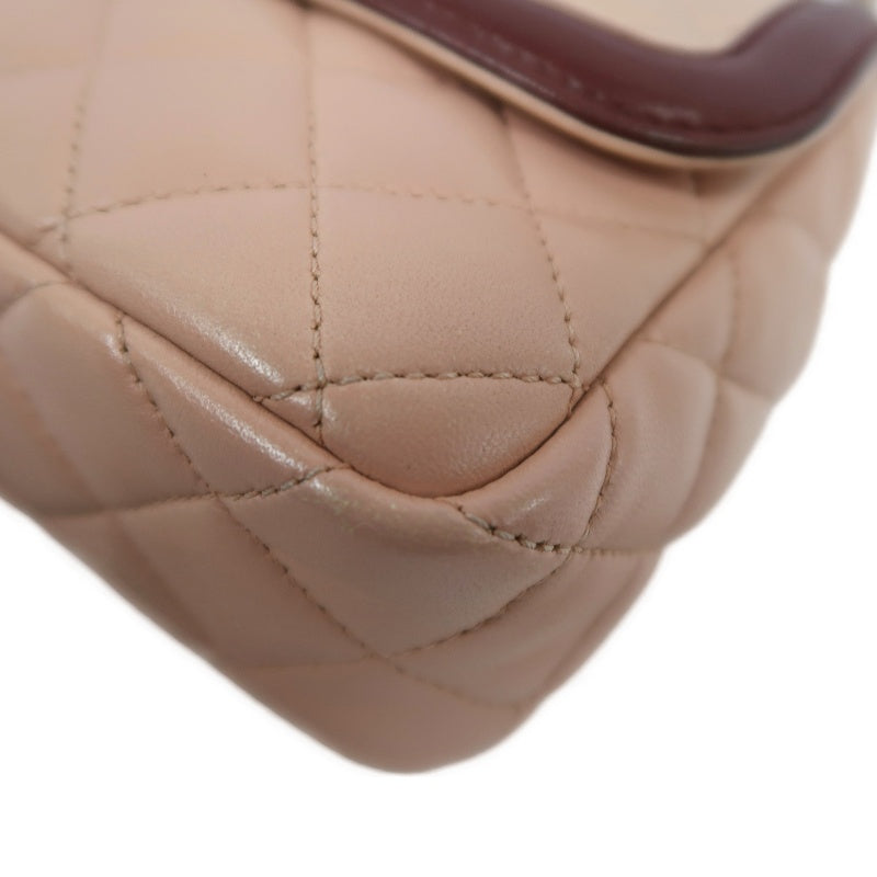 CHANEL Matelasse Lambskin Shoulder Bag Pink Gold-Tone Hardware Paris Limited Edition