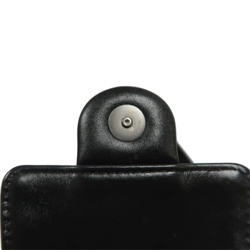CHANEL 25 Lambskin Hobo Bag Black Gold-Tone Hardware