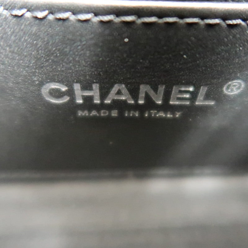 CHANEL 25 Lambskin Hobo Bag Black Gold-Tone Hardware