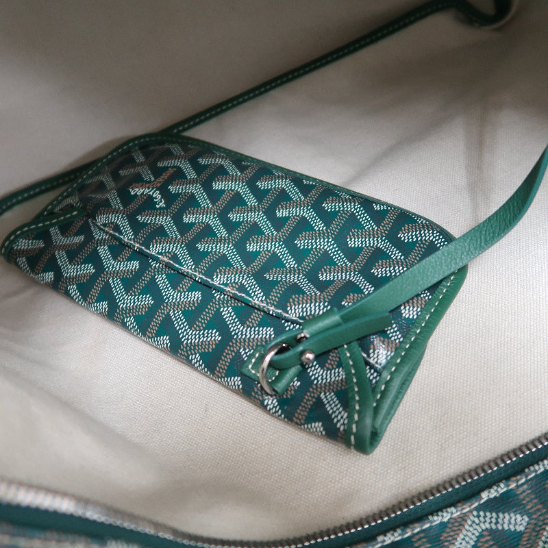 GOYARD Poème Hobo Shoulder Bag Green PVC