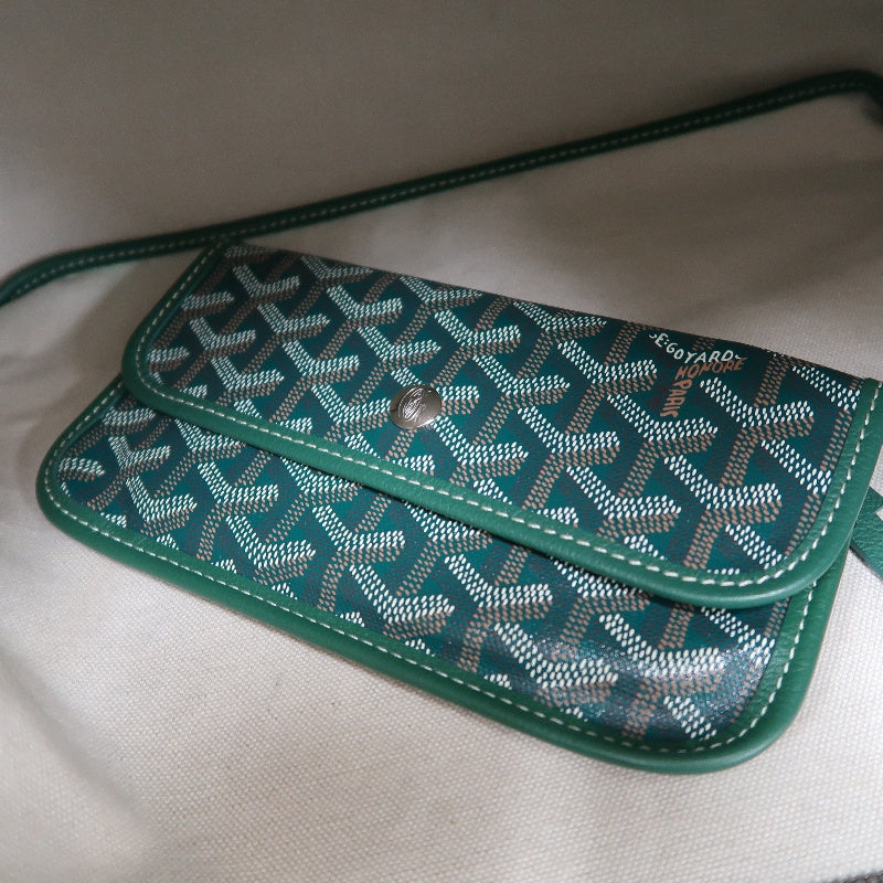 GOYARD Poème Hobo Shoulder Bag Green PVC