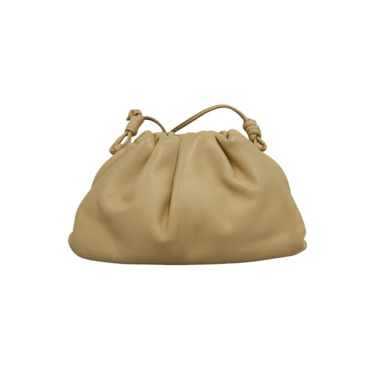 BOTTEGA VENETA The Pouch Leather Handbag Cream Beige