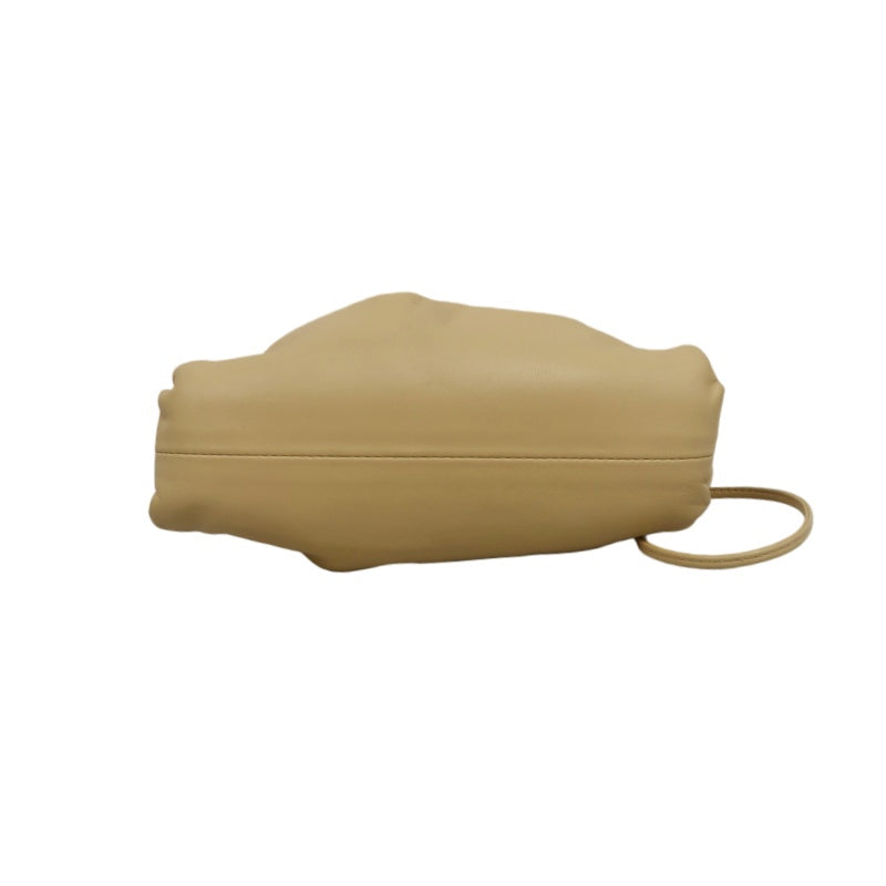 BOTTEGA VENETA The Pouch Leather Handbag Cream Beige
