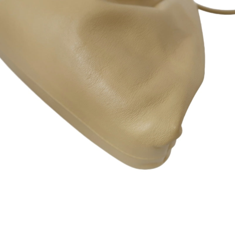 BOTTEGA VENETA The Pouch Leather Handbag Cream Beige