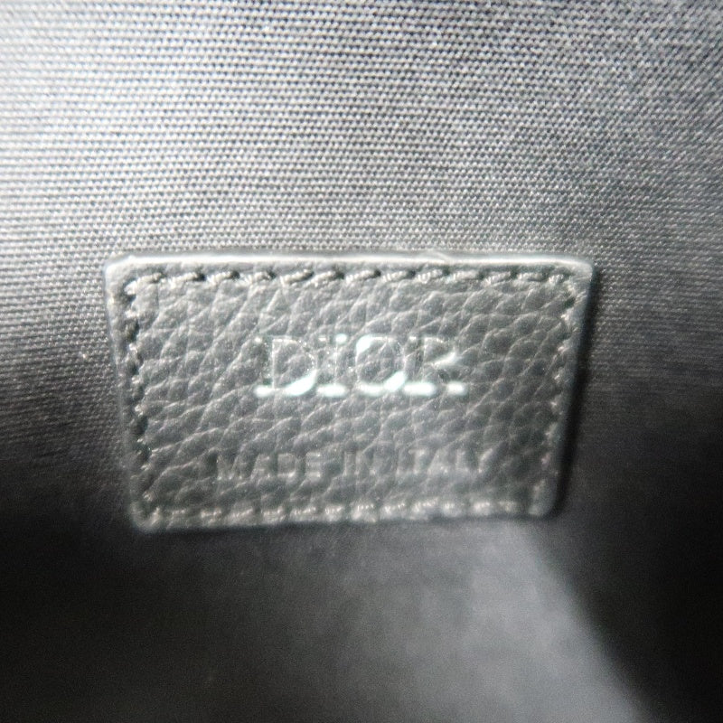 DIOR Oblique Canvas Pouch Navy Silver-Tone Hardware