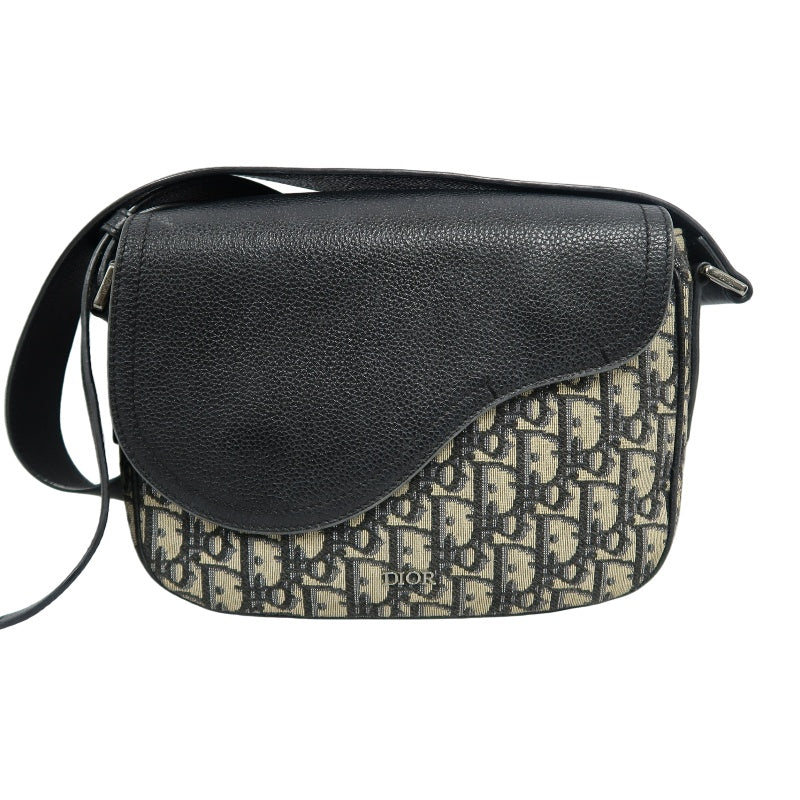 DIOR Oblique Canvas Shoulder Bag Navy