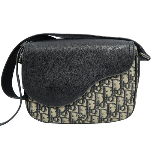 DIOR Oblique Canvas Shoulder Bag Navy