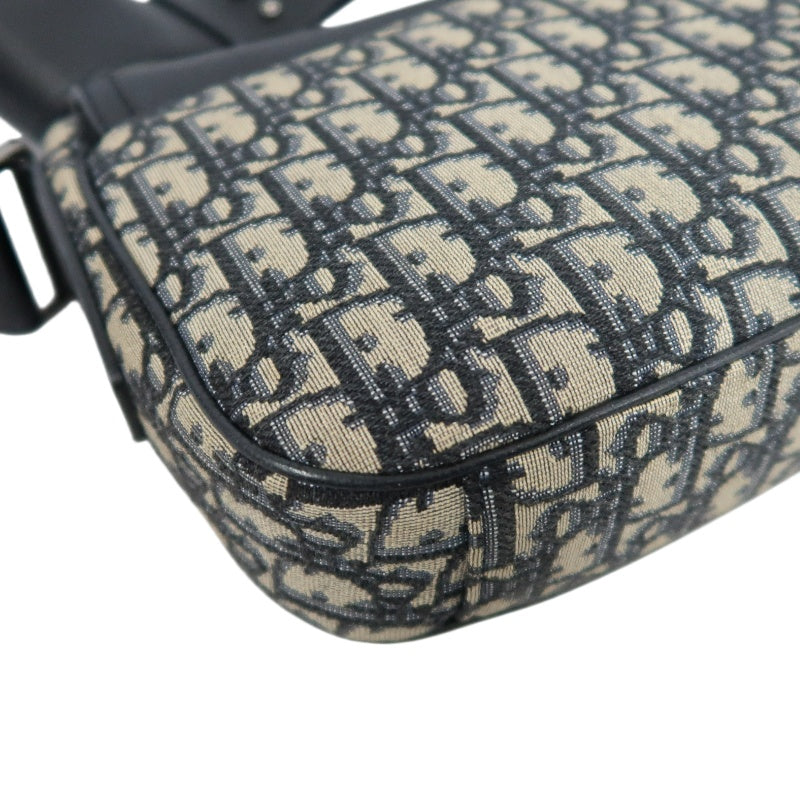 DIOR Oblique Canvas Shoulder Bag Navy