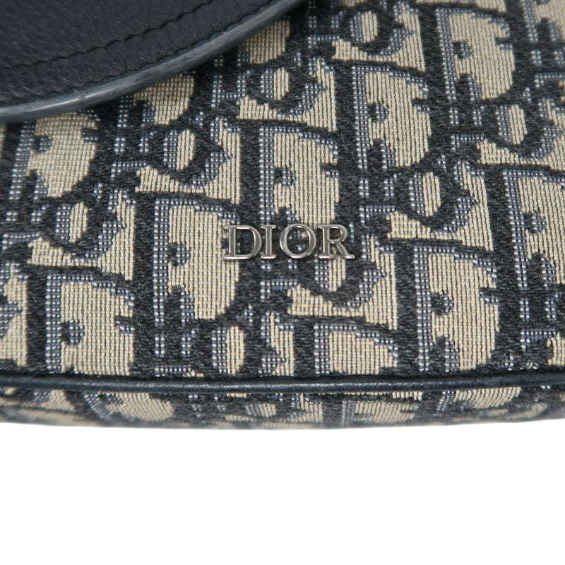 DIOR Oblique Canvas Shoulder Bag Navy