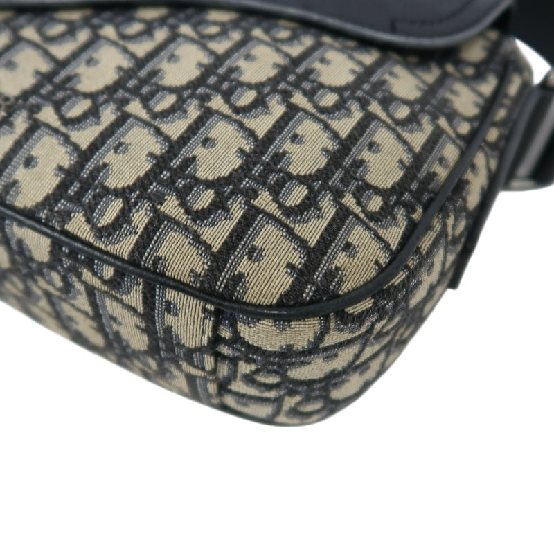 DIOR Oblique Canvas Shoulder Bag Navy